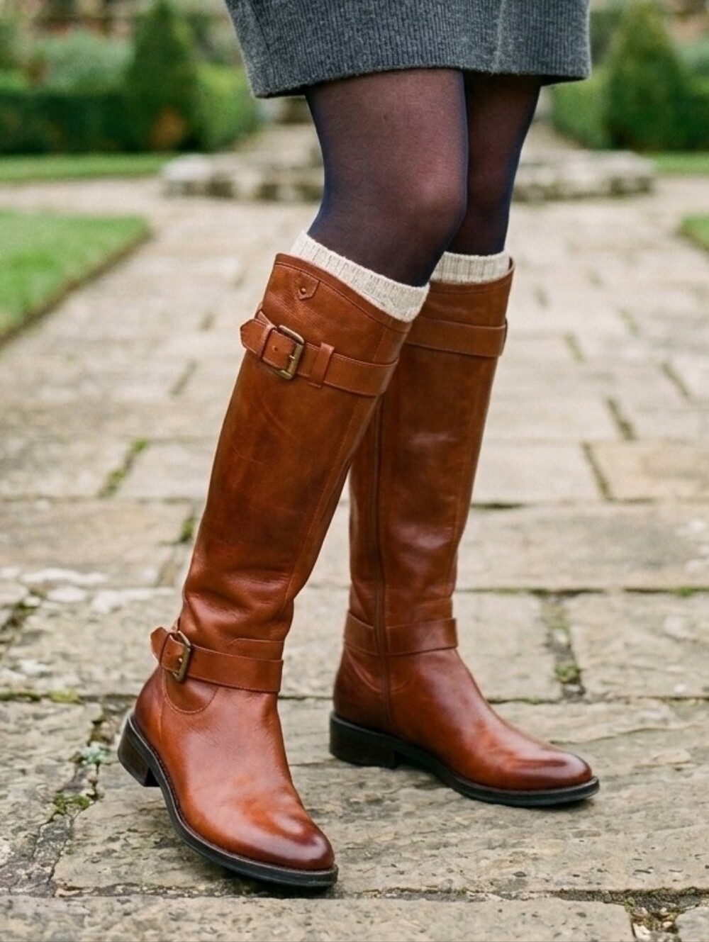 Enzo Angiolini 6.5 Old Money Town & Country Equestrian Leather Riding Boots